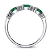 Thumbnail Image 3 of Emerald Ring 1/10 ct tw Diamonds 10K White Gold