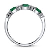 Thumbnail Image 2 of Emerald Ring 1/10 ct tw Diamonds 10K White Gold