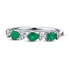 Thumbnail Image 3 of Emerald Ring 1/10 ct tw Diamonds 10K White Gold