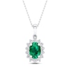 Thumbnail Image 0 of Emerald Necklace 1/5 ct tw Diamonds 10K White Gold