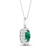 Thumbnail Image 1 of Emerald Necklace 1/5 ct tw Diamonds 10K White Gold