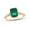 Thumbnail Image 1 of Natural Emerald Ring 3/8 ct tw Diamonds 14K Yellow Gold