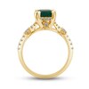 Thumbnail Image 2 of Natural Emerald Ring 3/8 ct tw Diamonds 14K Yellow Gold