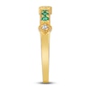 Thumbnail Image 2 of Natural Emerald Ring 1/20 ct tw Diamonds 14K Yellow Gold