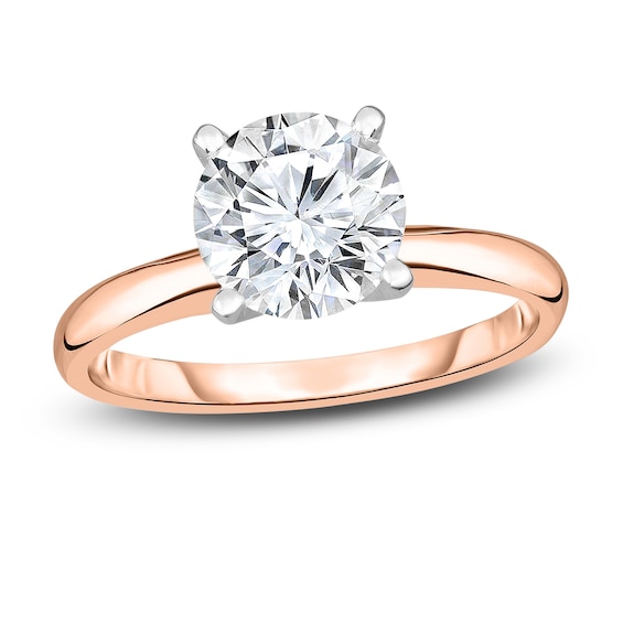 Diamond Solitaire Engagement Ring 1 ct tw Round 14K Rose Gold (I2/I)