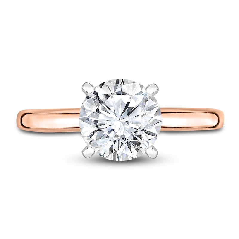 Main Image 3 of Diamond Solitaire Engagement Ring 1 ct tw Round 14K Rose Gold (I2/I)