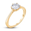 Thumbnail Image 2 of Diamond Cathedral Solitaire Engagement Ring 1 ct tw Round 14K Yellow Gold (I2/I)