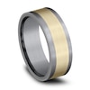 Thumbnail Image 2 of Satin Wedding Band 14K Yellow Gold/Tantalum 8.0mm