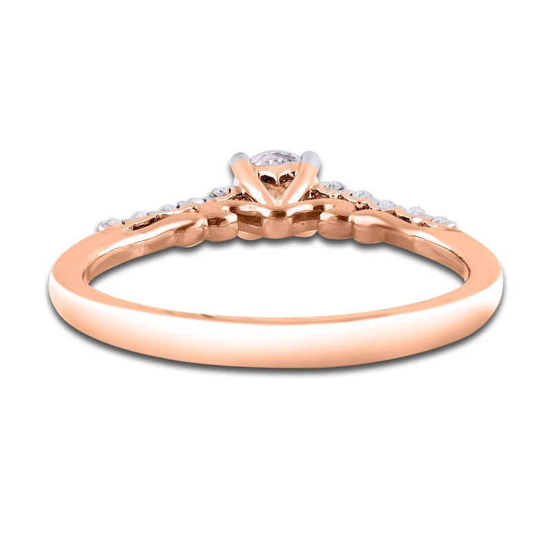 Main Image 3 of Diamond Engagement Ring 1/2 ct tw Round 14K Rose Gold