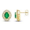 Thumbnail Image 0 of Natural Emerald Earrings 5/8 ct tw Diamonds 14K Yellow Gold