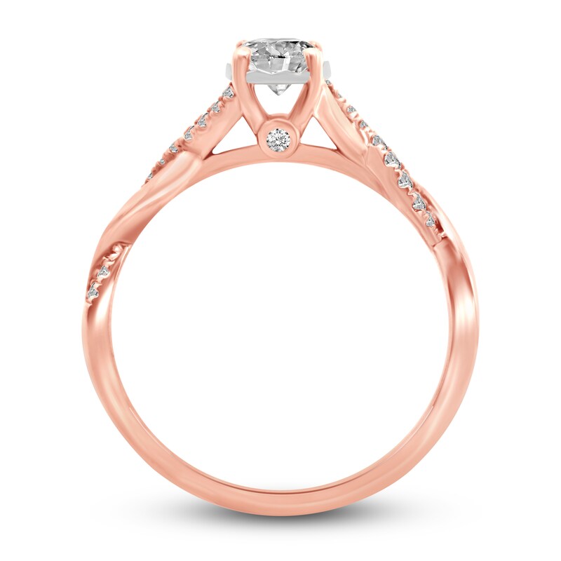 Main Image 2 of Diamond Engagement Ring 1/2 ct tw Round 10K Rose Gold