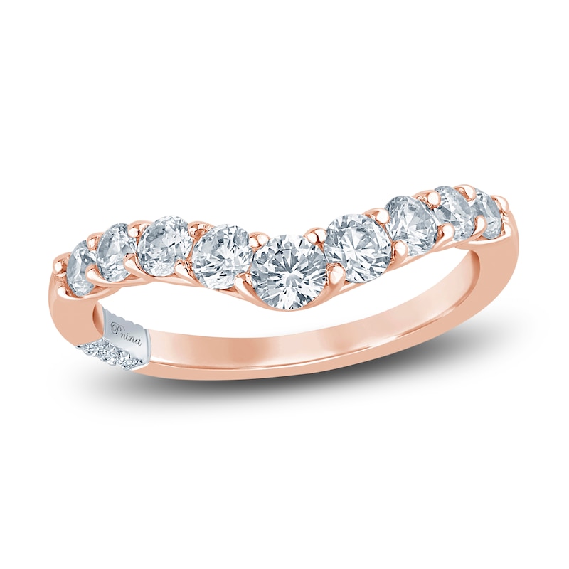 Pnina Tornai Lab-Grown Diamond Contour Anniversary Band 1 ct tw Round 14K Rose Gold