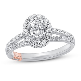 Pnina Tornai About Time Diamond Engagement Ring 1-1/8 ct tw Oval/Round 14K White Gold