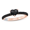 Thumbnail Image 0 of Pnina Tornai My Everything Black Diamond Engagement Ring 1 ct tw Heart/Round 14K Rose Gold