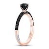 Thumbnail Image 1 of Pnina Tornai My Everything Black Diamond Engagement Ring 1 ct tw Heart/Round 14K Rose Gold