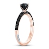 Thumbnail Image 2 of Pnina Tornai My Everything Black Diamond Engagement Ring 1 ct tw Heart/Round 14K Rose Gold