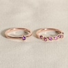 Thumbnail Image 4 of Juliette Maison Natural Aquamarine & Natural Emerald Ring 10K Yellow Gold