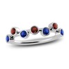 Thumbnail Image 1 of Juliette Maison Natural Garnet & Natural Blue Sapphire Ring 10K White Gold