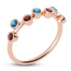 Thumbnail Image 2 of Juliette Maison Natural Garnet & Natural Blue Zircon Ring 10K Rose Gold
