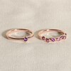 Thumbnail Image 4 of Juliette Maison Natural Garnet & Natural Blue Zircon Ring 10K Rose Gold