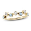 Thumbnail Image 1 of Juliette Maison Natural Aquamarine & Natural White Sapphire Ring 10K Yellow Gold