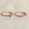 Thumbnail Image 4 of Juliette Maison Natural Pink Tourmaline & Natural White Sapphire Ring 10K Yellow Gold
