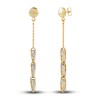 Thumbnail Image 0 of Italia D'Oro Triangle Drop Earrings 14K Two-Tone Gold