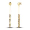 Thumbnail Image 1 of Italia D'Oro Triangle Drop Earrings 14K Two-Tone Gold
