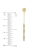 Thumbnail Image 2 of Italia D'Oro Triangle Drop Earrings 14K Two-Tone Gold