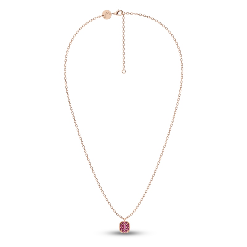 Main Image 2 of Juliette Maison Natural Rhodolite Garnet Pendant Necklace 10K Rose Gold