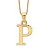 Thumbnail Image 1 of Initial P Charm 14K Yellow Gold 18"