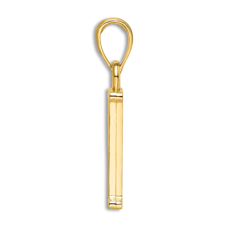 Main Image 2 of Initial P Charm 14K Yellow Gold 18"