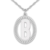 Thumbnail Image 1 of Initial Pendant Necklace 10K White Gold 18"