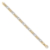 Men's High-Polish Figaro Link Bracelet 14K Two-Tone Gold 8"
