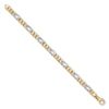 Thumbnail Image 2 of Men's Solid High-Polish Figaro Link Bracelet 14K Two-Tone Gold 8"