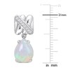 Thumbnail Image 2 of Y-Knot Natural Opal Dangle Earrings 1/15 ct tw Diamonds 14K White Gold