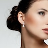Thumbnail Image 4 of Y-Knot Natural Opal Dangle Earrings 1/15 ct tw Diamonds 14K White Gold
