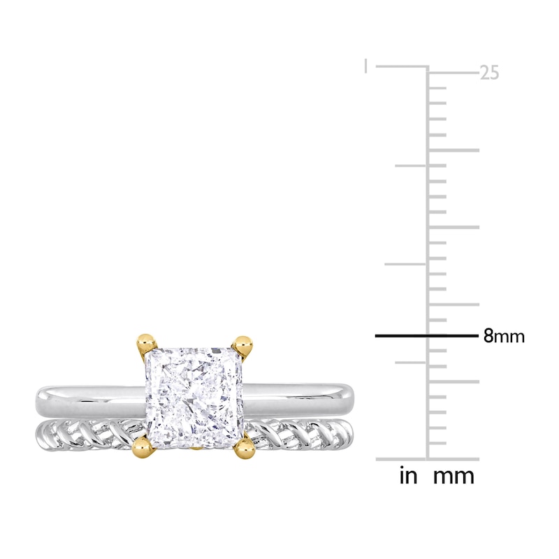 Main Image 4 of Y-Knot Diamond Bridal Set 1 ct tw Princess 14K White Gold (I/I1)