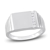 Thumbnail Image 1 of Men's Diamond Ring 1/10 ct tw Round 10K White Gold