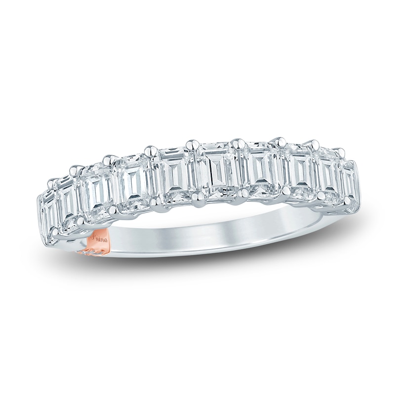 Main Image 1 of Pnina Tornai Lab-Grown Diamond Anniversary Band 2 ct tw Emerald 14K White Gold