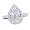 Thumbnail Image 1 of Diamond Ring 7/8 ct tw Round/Baguette/Pear 14K White Gold