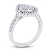 Thumbnail Image 2 of Diamond Ring 7/8 ct tw Round/Baguette/Pear 14K White Gold