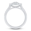 Thumbnail Image 4 of Diamond Ring 7/8 ct tw Round/Baguette/Pear 14K White Gold