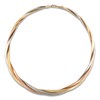 Thumbnail Image 1 of Italia D'Oro Diamond-Cut Triple Omega Chain Necklace 14K Tri-Tone Gold 17"