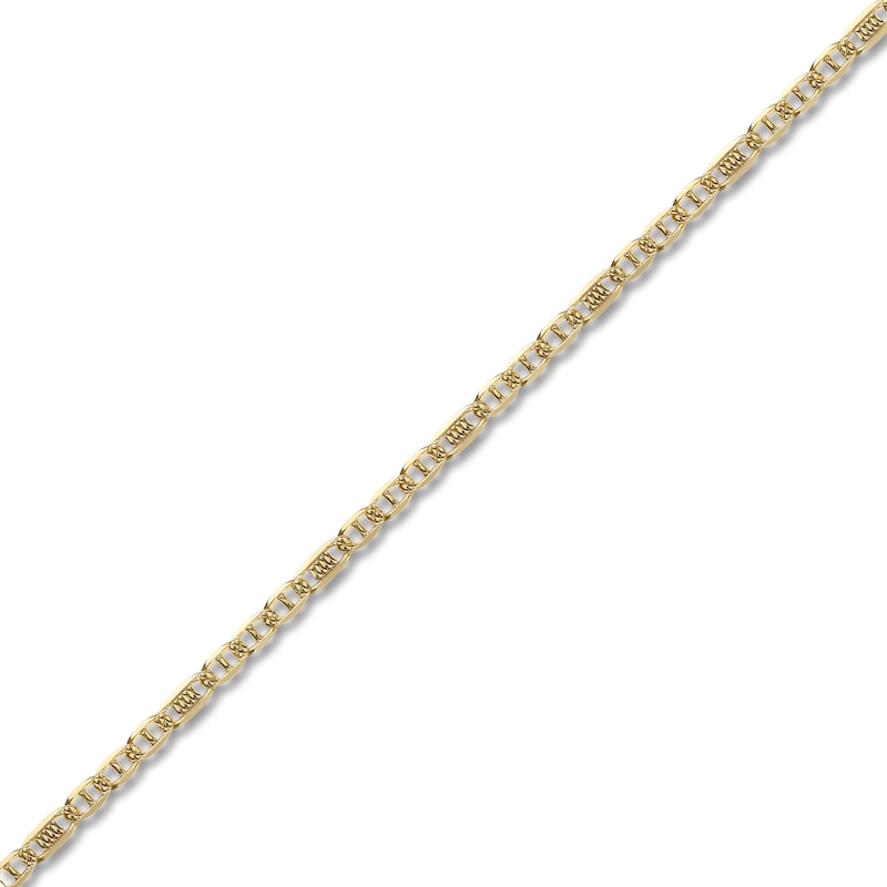 LUSSO by Italia D'Oro Men's Diamond-Cut Valentino Chain Necklace 14K Yellow Gold 22" 3.98mm