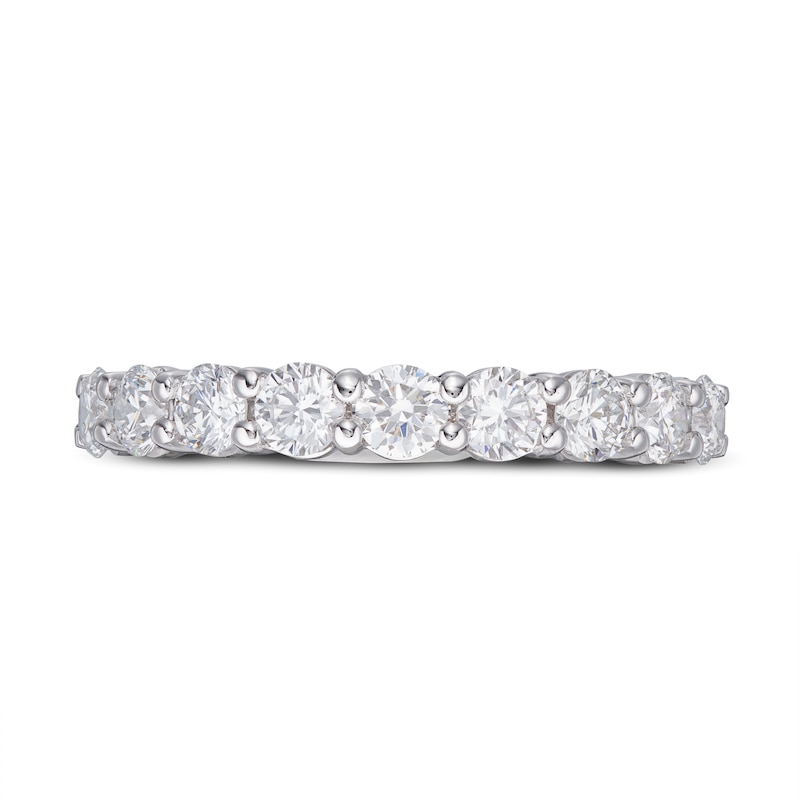 Main Image 3 of Lab-Grown Diamond Anniversary Band 1 ct tw Round 14K White Gold