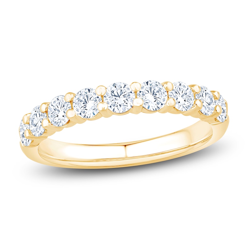 Main Image 1 of Lab-Grown Diamond Anniversary Band 1 ct tw Round 14K Yellow Gold