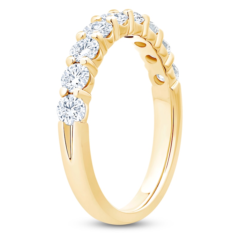 Main Image 2 of Lab-Grown Diamond Anniversary Band 1 ct tw Round 14K Yellow Gold