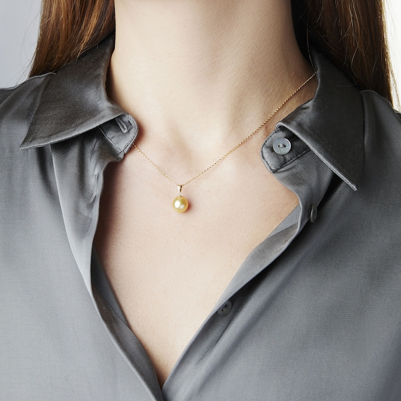 Main Image 3 of Yoko London Golden South Sea Cultured Pearl Pendant Necklace 18K Yellow Gold 18"