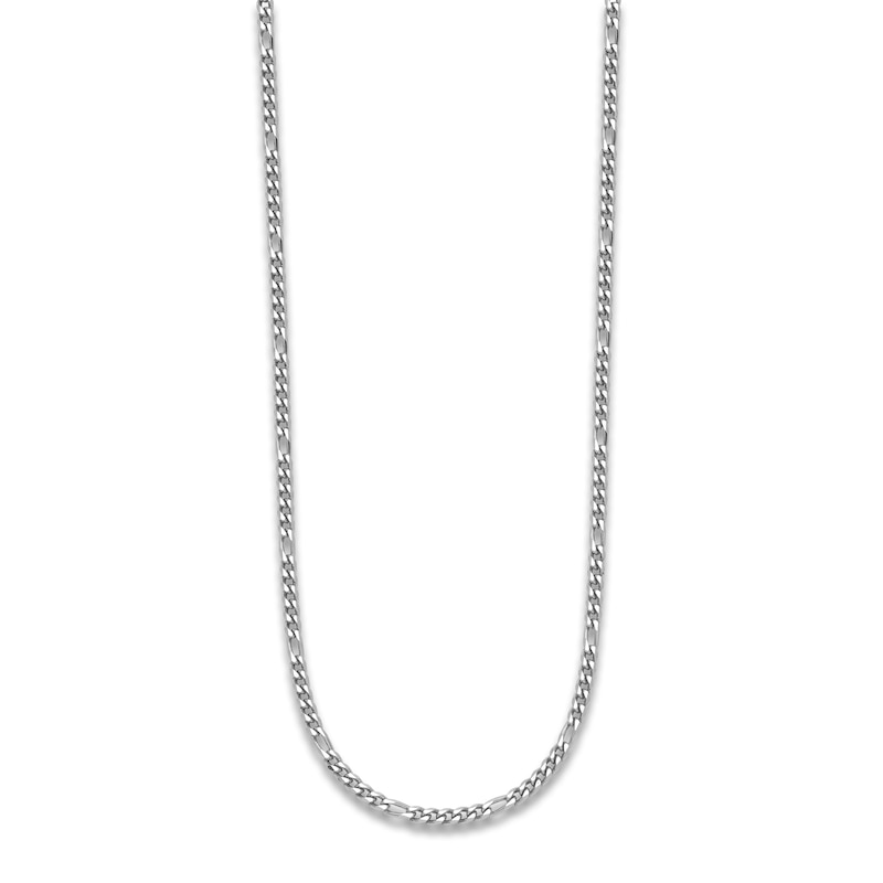 Main Image 1 of Solid Figaro Chain Necklace Platinum 18" 2.5mm